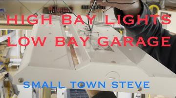 High Bay Lights, Low Bay Garage 💡💡 #home  #lighting #vlog #garage #installation #smalltownsteve