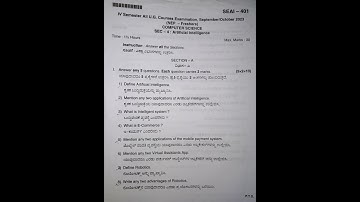Artificial intelligence 4th sem bcom bnu NEP 2023 question paper #questionpaper #bnu #exams