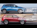 2018 Opel Grandland X vs 2017 Volkswagen Tiguan (technical comparison)