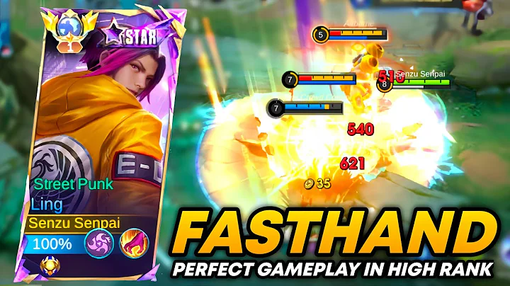 LING FASTHAND SUPER AGGRESSIVE PERFECT GAMEPLAY IN HIGH RANK | Top Global Ling Mobile Legends