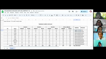 KOLABORASI MODUL 3 . ANALISIS DATA KELOMPOK F-13 BIMTEK INFORMATIKA