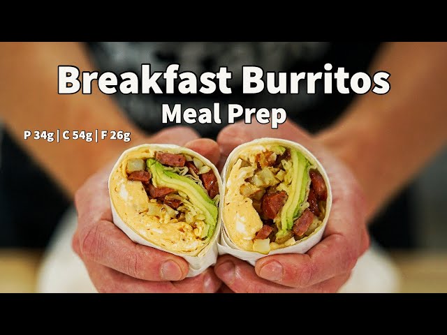 Healthy Breakfast Burritos (Easy Meal Prep)
