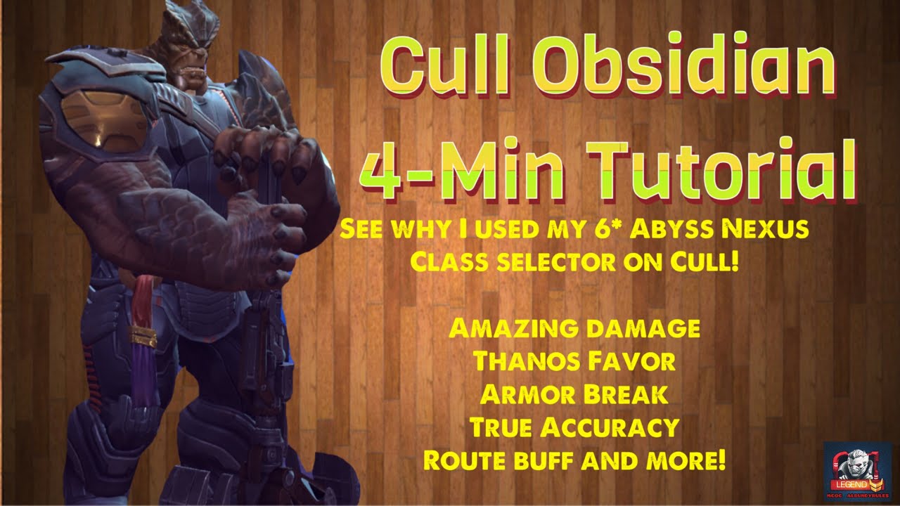 CULL OBSIDIAN - 4 Minute tutorial! See why I used my 100% Abyss 6* Nexus on him!