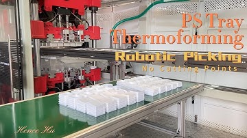 PS Medical Plastic Tray 3 Stations Thermoforming Machine with Robotic Picking