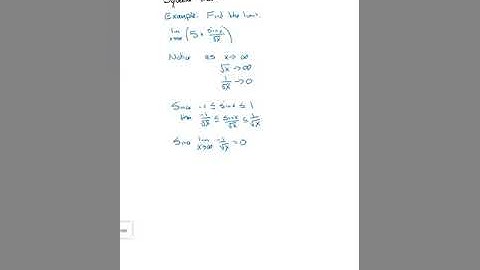 Calculus I:  Limits at Infinity--Squeeze Theorem Example