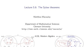 Visual Group Theory, Lecture 5.6: The Sylow theorems