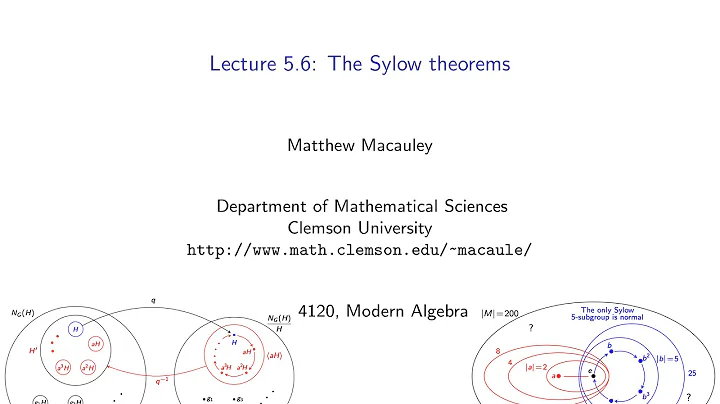 Visual Group Theory, Lecture 5.6: The Sylow theorems