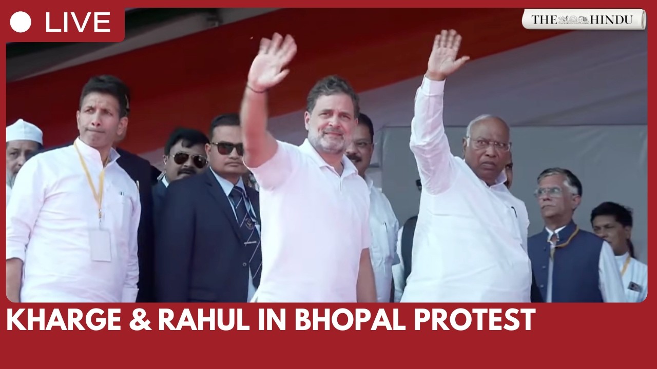 Mallikarjun Kharge, Rahul Gandhi lead farmers’ protest at Bhopal kisan maha chaupal