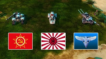 C&C Red Alert 3 - Comparing Basic Tanks