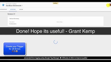 Google Tag Manager - Logging Javascript errors to Google Analytics in 5 minutes