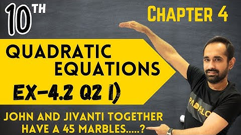 Quadratic Equations |  class 10 | Ex-4.2 Q2 i) | Chapter-4 | Ncert new edition | word problems