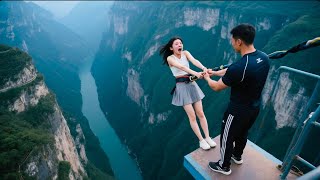 Bungee Jumping With Rope In Beautiful Place:Asmr Bungee Jumping