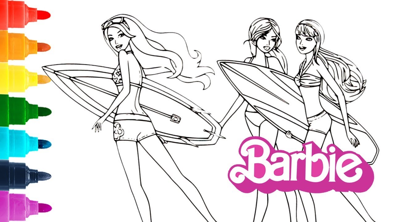 Coloring Pages Of Barbie And Her Friends - Coloring Pages BARBIE and