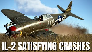 Satisfying Airplane Crashes, Bailouts & More! V250 | IL2 Sturmovik Flight Simulator Crashes