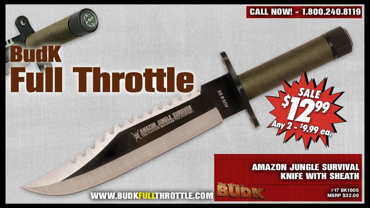 Amazon Jungle Survival Knife 12 99 Youtube