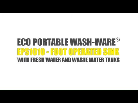 EPS1010 Product Overview: Eco Portable Foot Pump Operated Hand Wash Sink - Acorn Wash-Ware®
