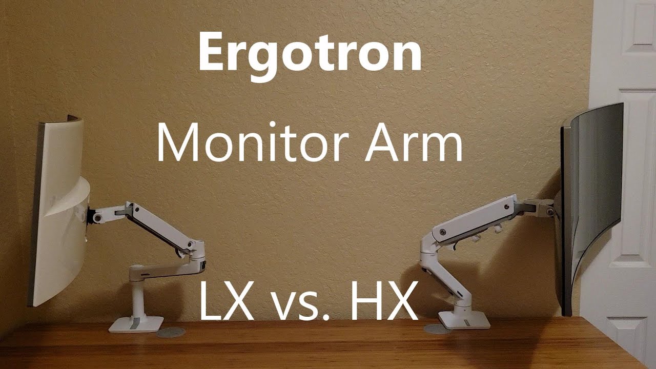 Ergotron Monitor Arm LX vs HX - Setup and Review. 