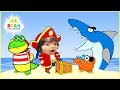 RYAN PIRATE ADVENTURE CARTOON for children! Treasure Hunt with Shark Animation for Kids