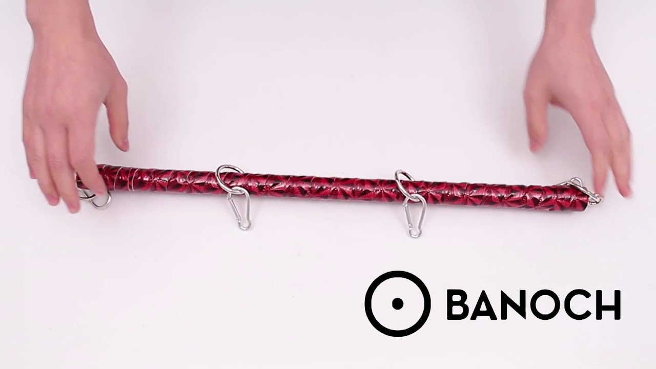 Banoch | Spreidstang red glossy | spreader bar bondage -50 cm
