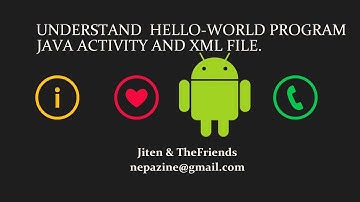 UNDERSTAND HELLO WORLD PROGRAM-JAVA ACTIVITY & XML FILES IN ANDROID.