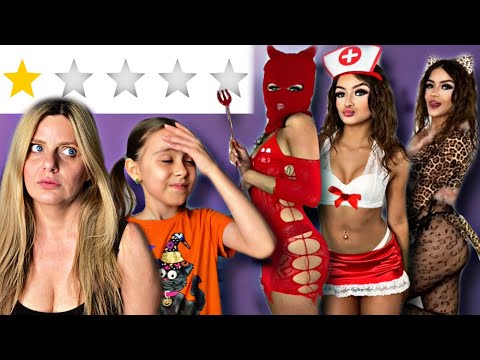 MY MOM & LITTLE SIS RATE MY HALLOWEEN COSTUMES! (magsafe phone grip giveaway)