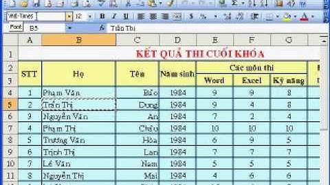 hướng dẫn sử dụng MS Excel 2003 phần 1
