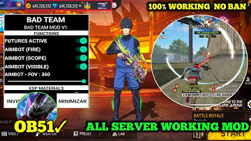 OB51 FREE FIRE MOD MENU 🔥 UNLIMITED DIAMOND HACK 🔥 FF MOD MENU APK 2025