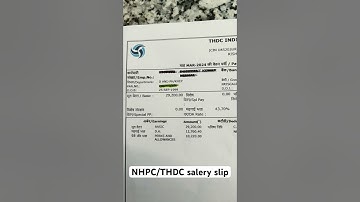 NHPC/THDC latest salery slip Junior Engineer