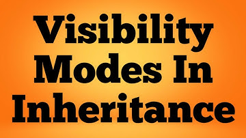 Visibility Modes in Inheritance | C++ Tutorial | C++ Programming