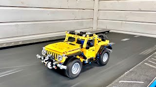 Lego Car Drag Race On Treadmill Jeep Wrangler Speed Test In Gym