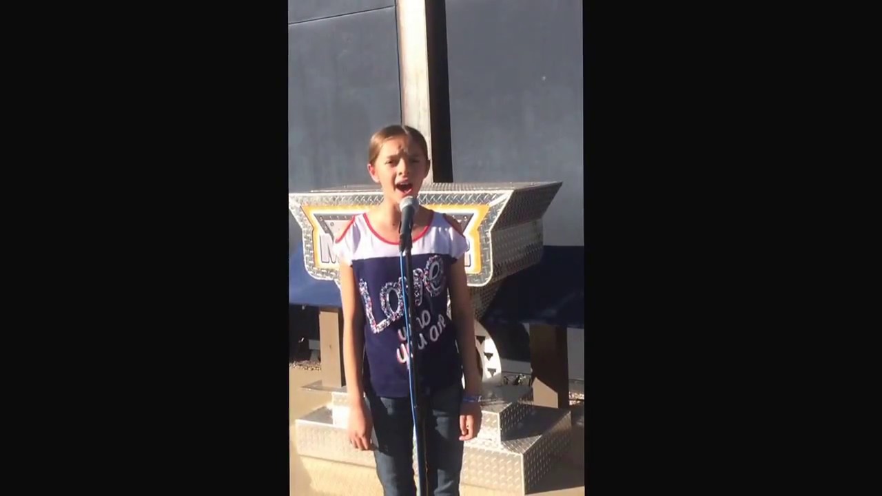 Madelyn Joy National Anthem Monster Jam Sound Check Petco Park 1 17 