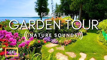 The Most Relaxing Beautiful Garden Tour & Nature Sounds on Mackinac Island | For Your Dog & Cat