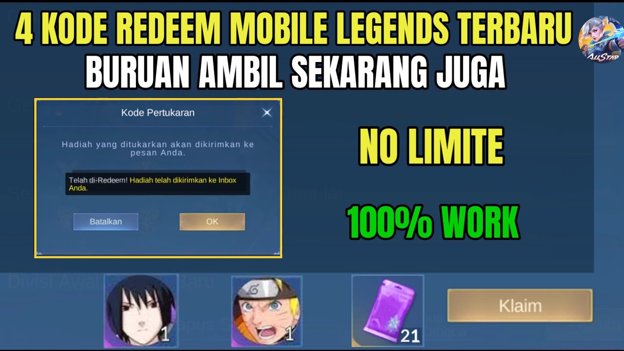BURUAN! 4 KODE REDEEM ML TERBARU KODE REDEEM MOBILE LEGENDS HARI INI ...
