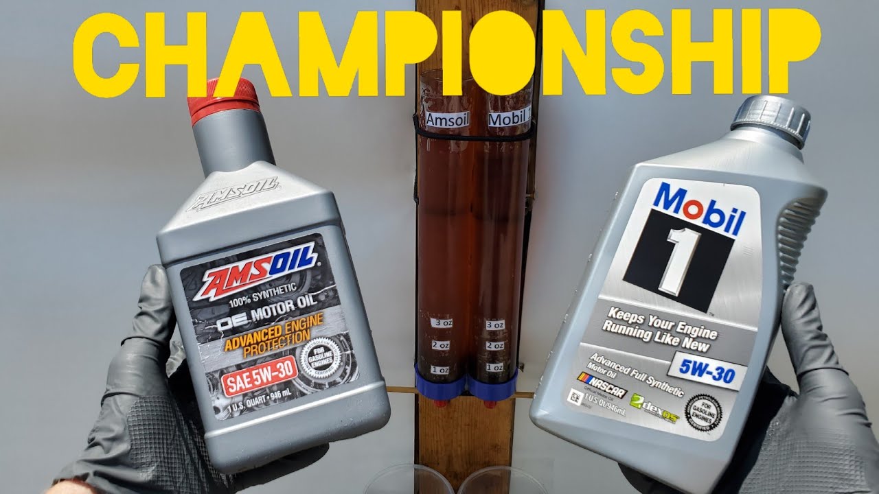 Amsoil vs Mobil 1 motor oil championship YouTube