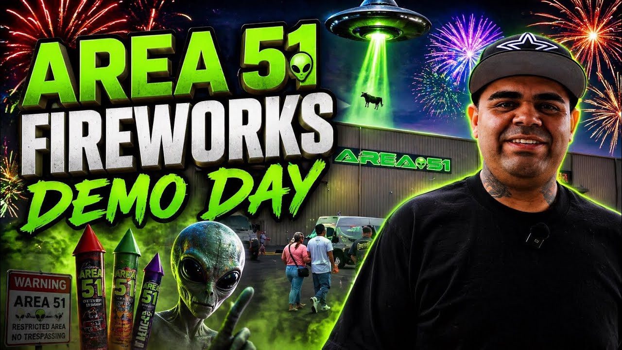 Area 51 Fireworks (wholesale walkthrough and demo) - YouTube