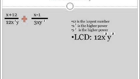 How to find the LCD of a rational expression