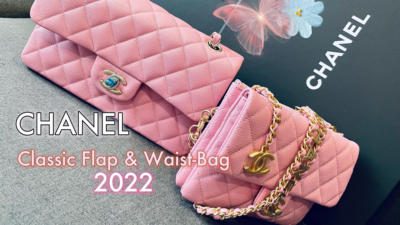 Double Unboxing RARE Pink Spring Summer 2022 CHANEL Waist-Bag + Classic ...