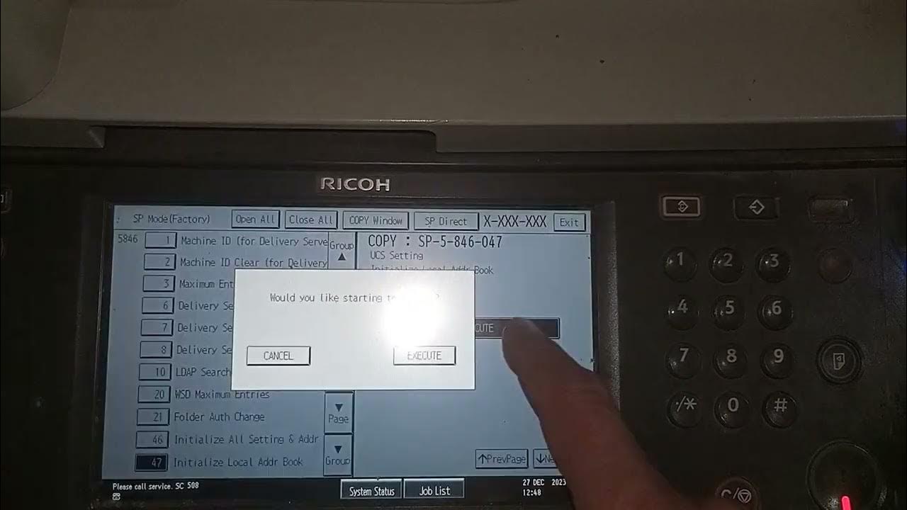 Ricoh 2852 login username and password reset YouTube
