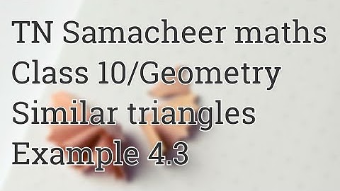 Example 4.3 Class 10 Geometry Tamilnadu Samacheer maths Nithyaganesh Maths