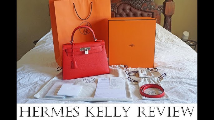 Hermes Craie White Epsom Mini Kelly II 20 cm Bag Pochette Clutch