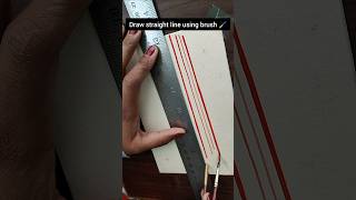 How to draw a straight line with a brush 🖌️...365-day7 |##brush #line #artist #shortsvideo #youtube