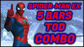 UMVC3 EX - SPIDER-MAN 5 BARS TOD COMBO!