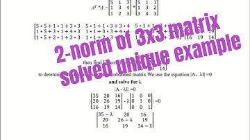 2-norm of 3x3 matrix solved problem | Numerical Methods