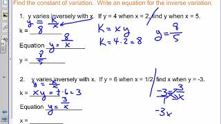 Notes 4 1B Part 2 Variations