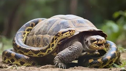 Biggest Python Attacks Sea Turtle  Watch the Daring Rescue