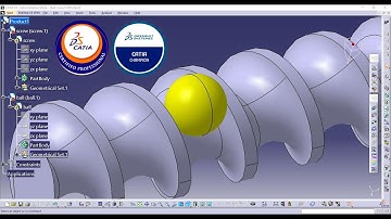 CATIA v5 How to move a ball along a curve in two examples