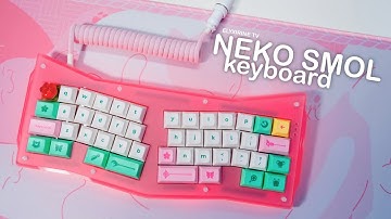 Neko Smol Mechanical Keyboard Build | 40% Alice style gasket mount | DSA Magic Girl | Elyxirine
