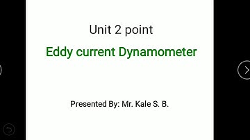Eddy current dynamometer