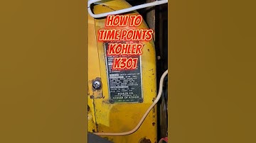 How To Set Points Gap Kohler k301 ⚡️