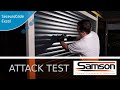 Seceuroglide roller door attack test  samson doors